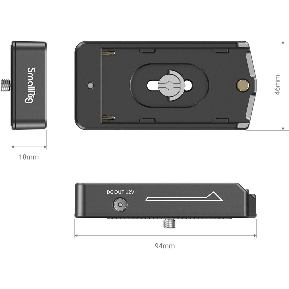 SmallRig NP-F Battery Adapter Plate Lite za BMPCC 4K & 6K 3093 - 6
